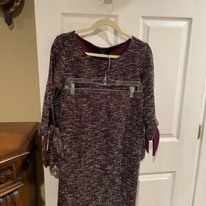 Ann Taylor Factory Maroon Knit Skirt Set